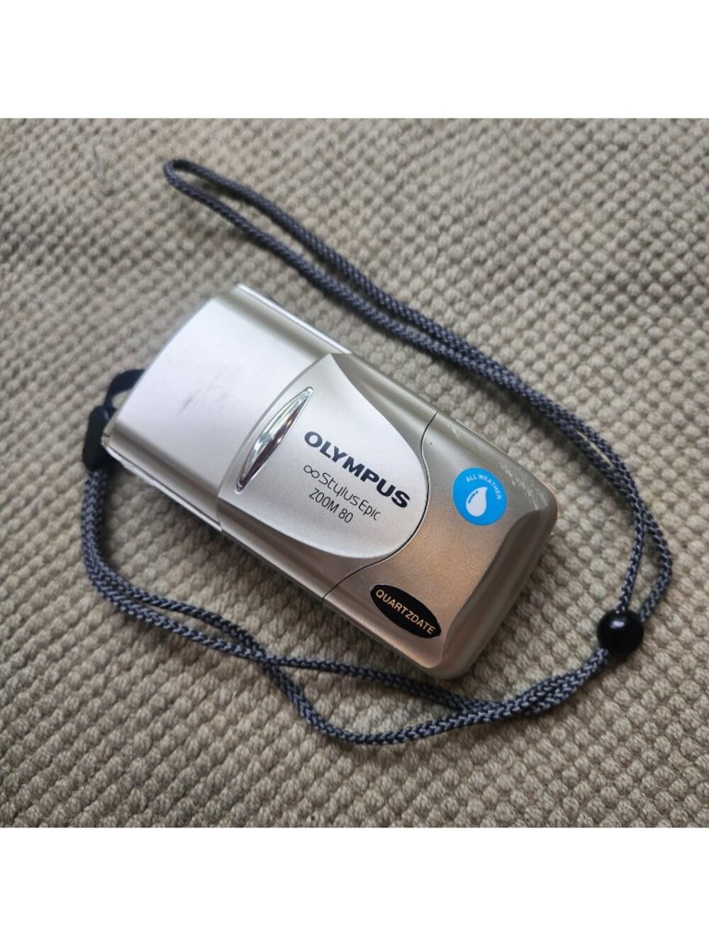 Olympus Stylus Epic Zoom 80 35mm Film Camera 38-80mm AF Battery not Film Tested
